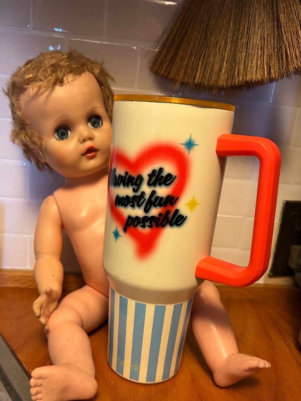 Large unbranded metal tumbler